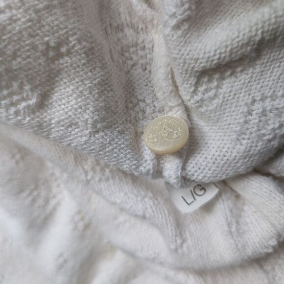 Northern Reflections Women Cardigan Sweater Knit Hearts Flower Oversized Large - Picture 9 of 10